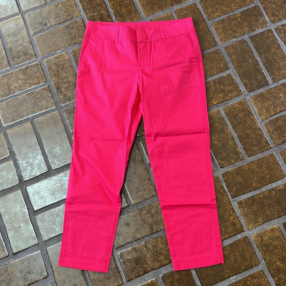 Kut from the Kloth Dark Pink Sienna Crop Trouser Pant